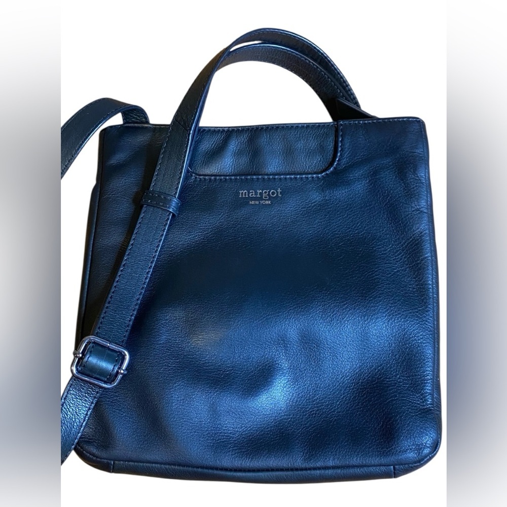 Margot New York Black Leather Crossbody Bag